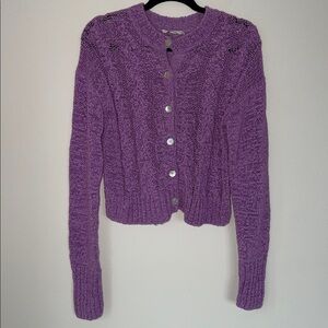 NWOT Vince Cropped Chunky Knit Pastel Fairy Cottage Cardigan Sweater